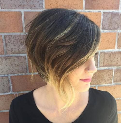 cortes de cabelo feminino Asymmetrical Bob