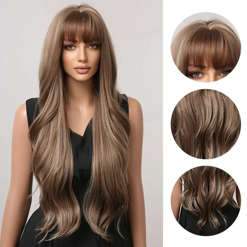 cortes de cabelo feminino Longo com Franja