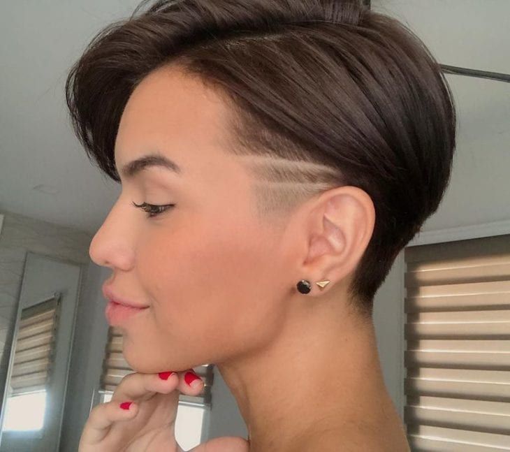 cortes de cabelo feminino Pixie com Undercut